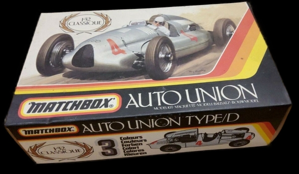 Matchbox Auto-Union Rennwagen Typ D 1937 Modellbausatz in Originalkarton (2506)